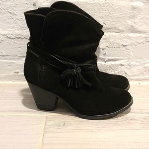 MIA Black Suede Booties